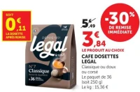CAFE DOSETTES LEGAL