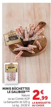 Minis bûchettes Le Galibier Nature ou au Comté AOP