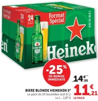 BIERE BLONDE HEINEKEN 5°