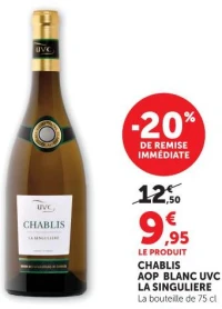 CHABLIS AOP BLANC UVC LA SINGULIERE