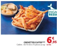 Crevettes cuites 50/70