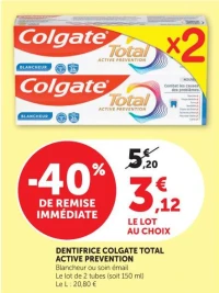 DENTIFRICE COLGATE TOTAL ACTIVE PREVENTION