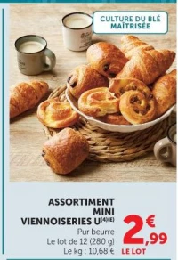 Assortiment mini viennoiseries U