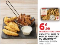 Croustillants de poulet potatoes ou churros Maison Tine