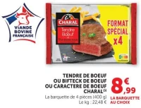 Tendre de boeuf ou bifteck de boeuf ou caractere de boeuf Charal