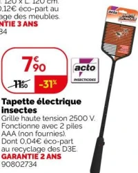 Tapette électrique insectes