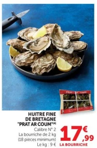 Huitre fine de Bretagne "Prat Ar Coum"