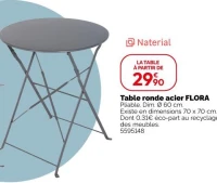 Table ronde acier FLORA