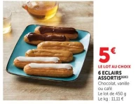 6 ECLAIRS ASSORTIS