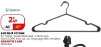 Lot de 8 cintres Spaceo
