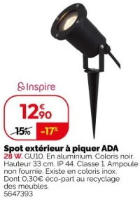 Spot extérieur à piquer ADA Inspire