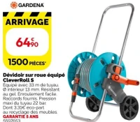 Dévidoir sur roue équipé CleverRoll S Gardena