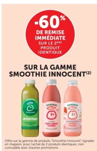 Sur la gamme Smoothie Innocent