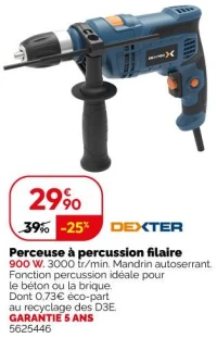 Perceuse à percussion filaire DEXTER
