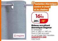 Rideau occultant thermique Dagmar