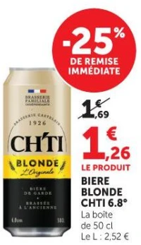 BIERE BLONDE CH'TI 6.8°