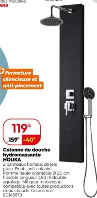Colonne de douche hydromassante HOUKA