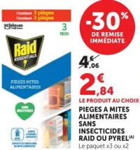 Raid ou Pyrel Pièges à mites alimentaires sans insecticides