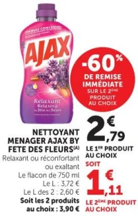 NETTOYANT MENAGER AJAX BY FETE DES FLEURS