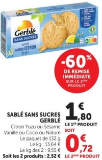 Sablé Sans Sucres Gerblé