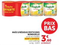 MAÏS S/RÉSIDUS PESTICIDES BONDUELLE