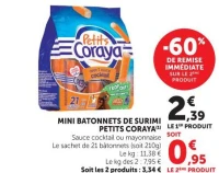 MINI BATONNETS DE SURIMI PETITS CORAYA