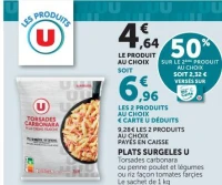 Plats Surgelés U Torsades Carbonara