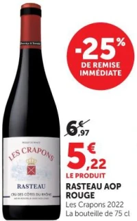 RASTEAU AOP ROUGE Les Crapons 2022