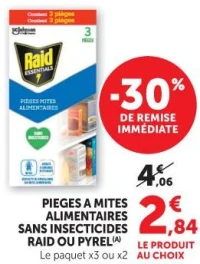 Pièges à mites alimentaires sans insecticides Raid ou Pyrel