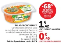 SALADE BONDUELLE Carottes râpées citron de Sicile