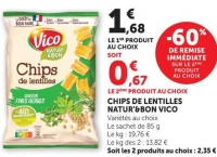 CHIPS DE LENTILLES NATUR' & BON VICO