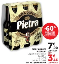 BIERE AMBREE PIETRA 6°