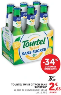 Tourtel Twist Citron Sans Sucres 0°