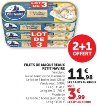 Filets de maquereaux Petit Navire