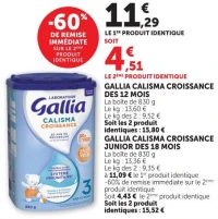 GALLIA CALISMA CROISSANCE DES 12 MOIS