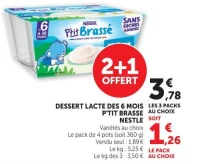 DESSERT LACTE DES 6 MOIS P'TIT BRASSE NESTLE