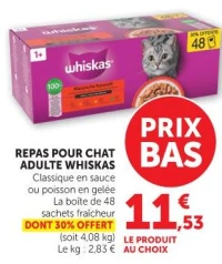 REPAS POUR CHAT ADULTE WHISKAS Classique en sauce
