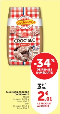 Cochonou Saucisson Croc'sec