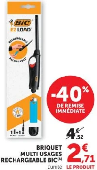 Briquet multi usages rechargeable Bic