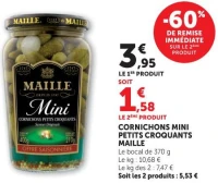 Cornichons mini petits croquants Maille