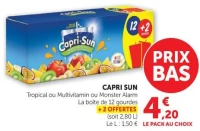 Capri Sun Tropical ou Multivitamin ou Monster Alarm
