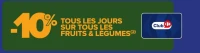 -10% tous les jours sur tous les fruits & légumes