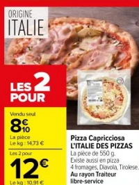 Pizza Capricciosa L'ITALIE DES PIZZAS