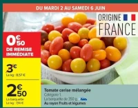 Tomate cerise mélangée