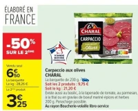 Carpaccio aux olives CHARAL