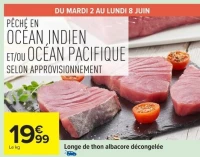 Longe de thon albacore décongelée