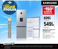 Réfrigérateur combiné avec distributeur d'eau Samsung RB34C652ESA