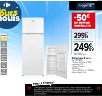 Réfrigérateur 2 portes Frigelux RDP216BE