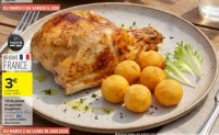 1/4 de poulet et pommes dauphines