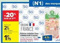 Poitrine tranches fines CARREFOUR CLASSIC